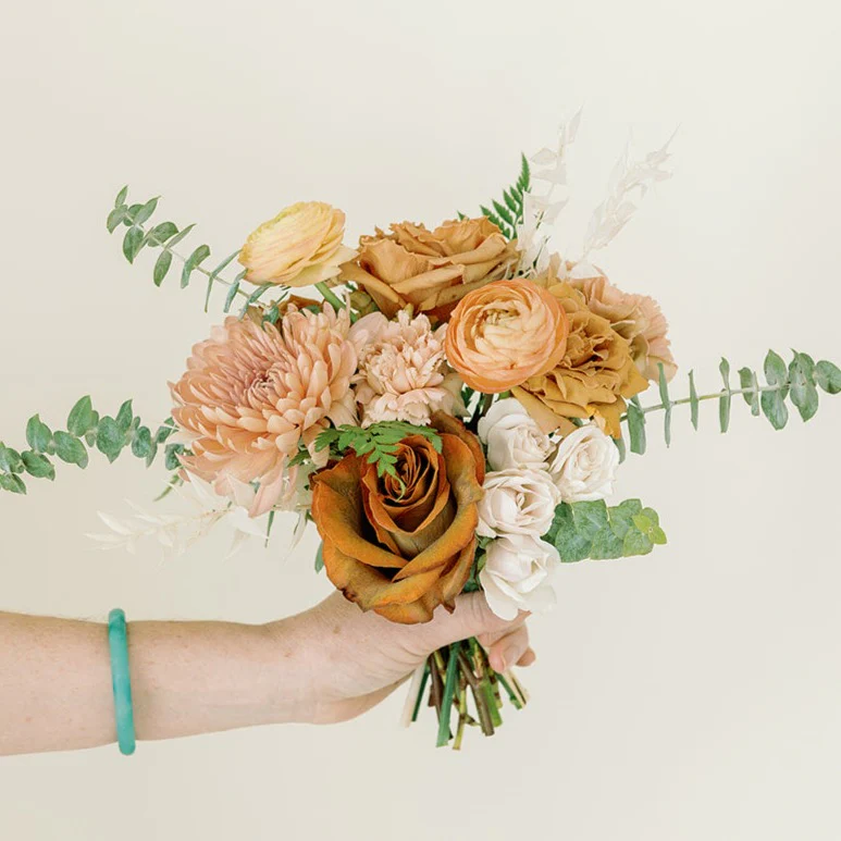 5-6 Terracotta Full DIY Bridesmaid Bouquets - Image 2