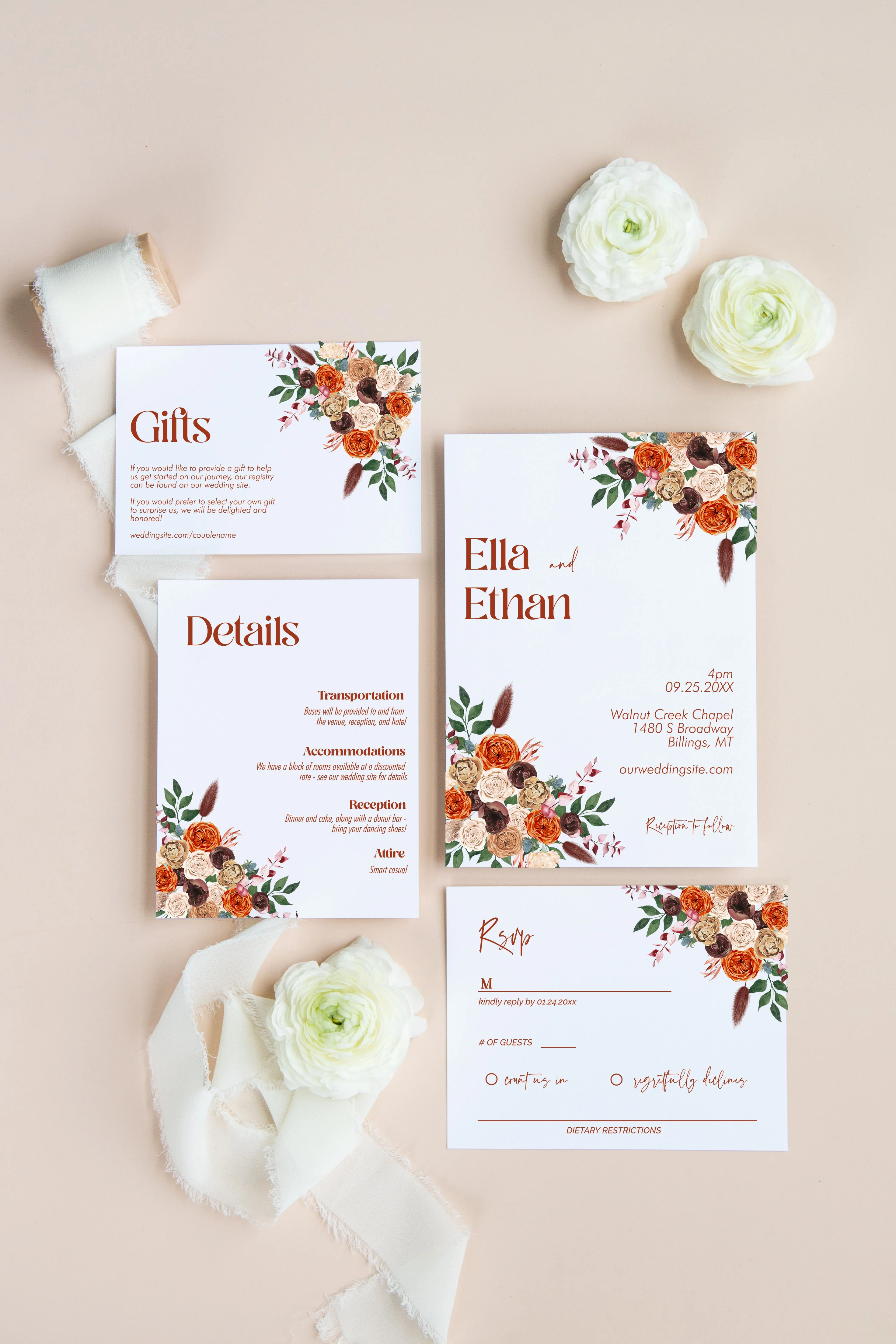 Autumn Invitation Suite Template - 030 - Image 5
