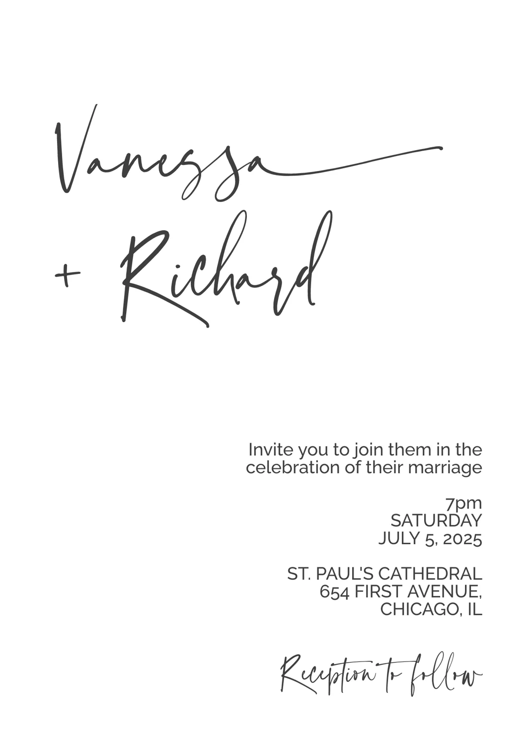 Black and White Minimalist Invitation Suite Template - 025 - Image 6