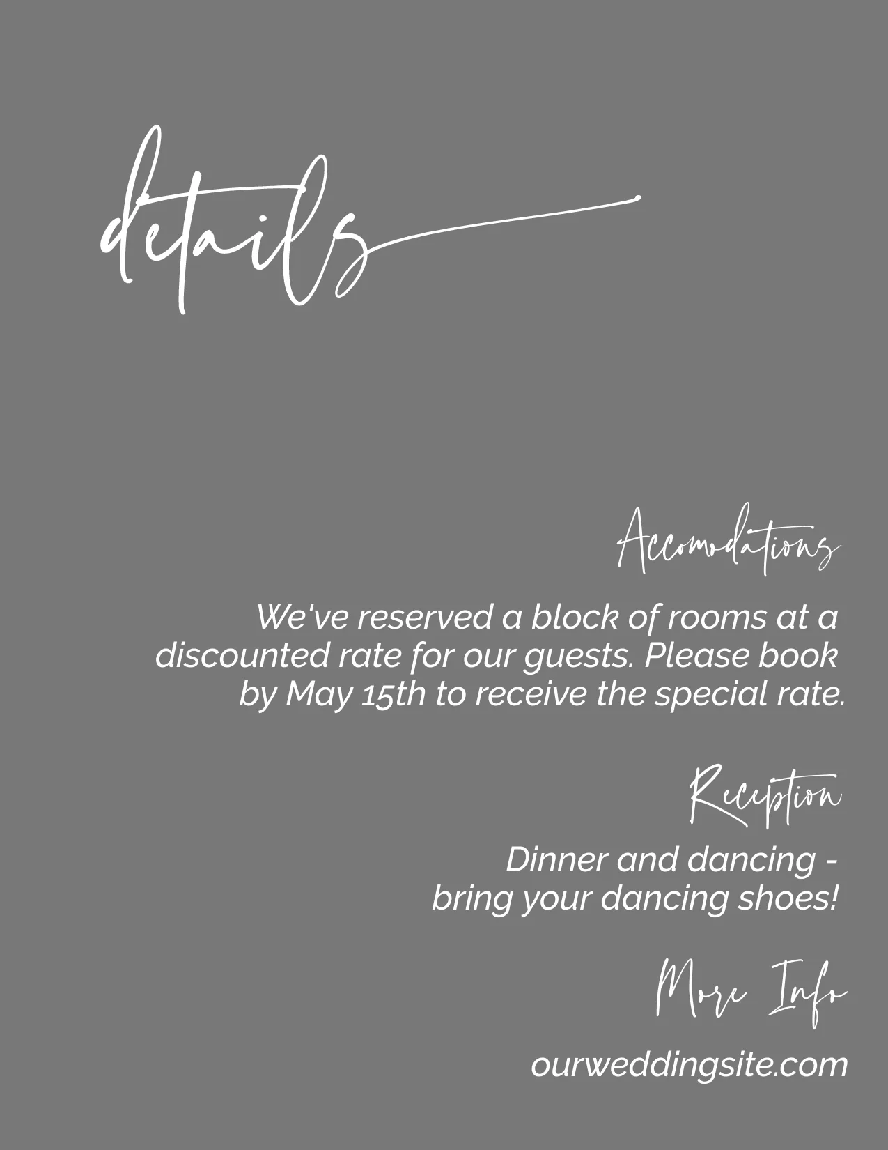 Black and White Minimalist Invitation Suite Template - 025 - Image 7