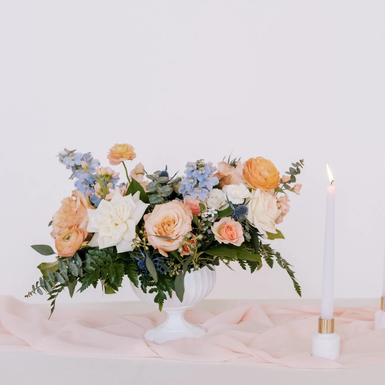 Peach and Blue Full DIY Centerpiece Kit - Makes 7-8