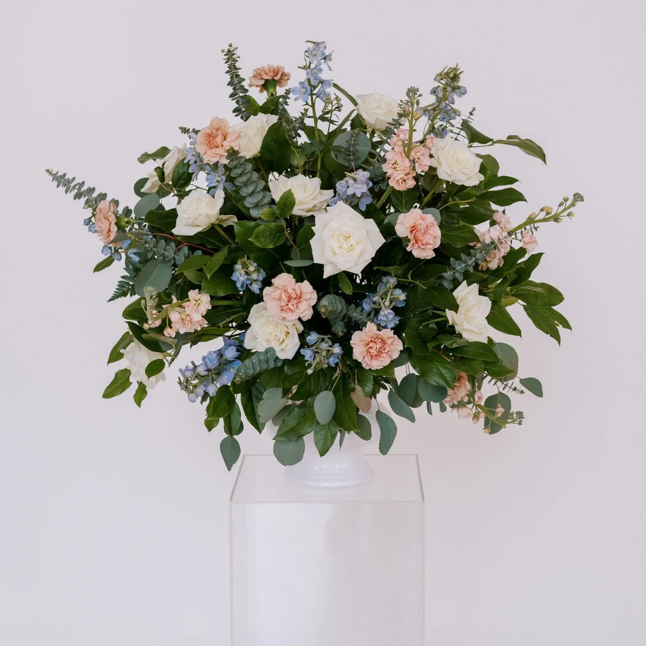 Peach and Blue Full DIY  Ceremony Flowers