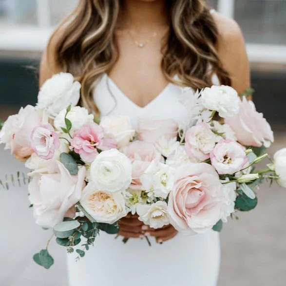 Blush and Cream Full DIY Bridal and 4-5 Bridesmaid Bouquets - Image 5
