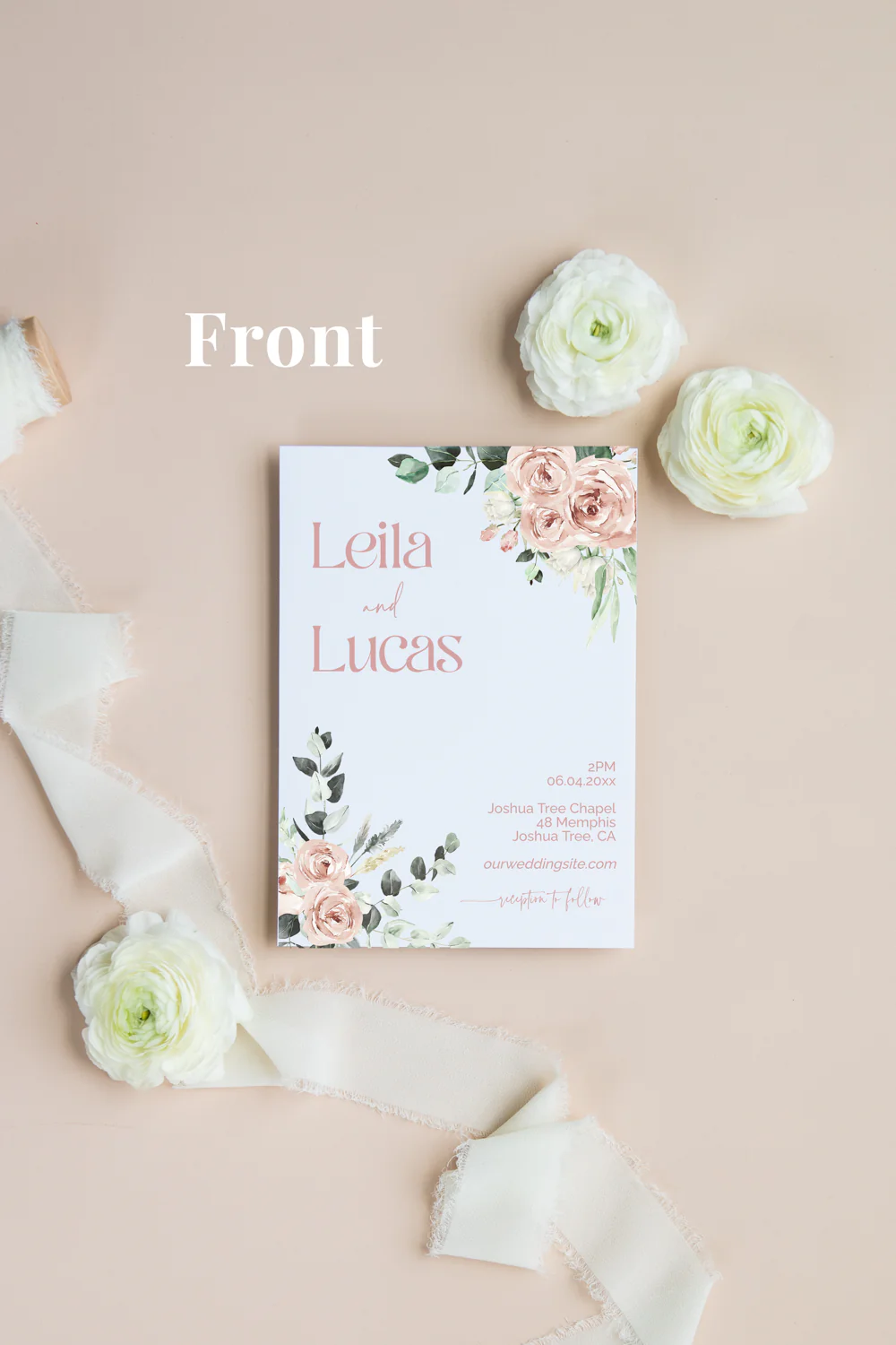Blush and Cream Invitation Suite Template - 030 - Image 2