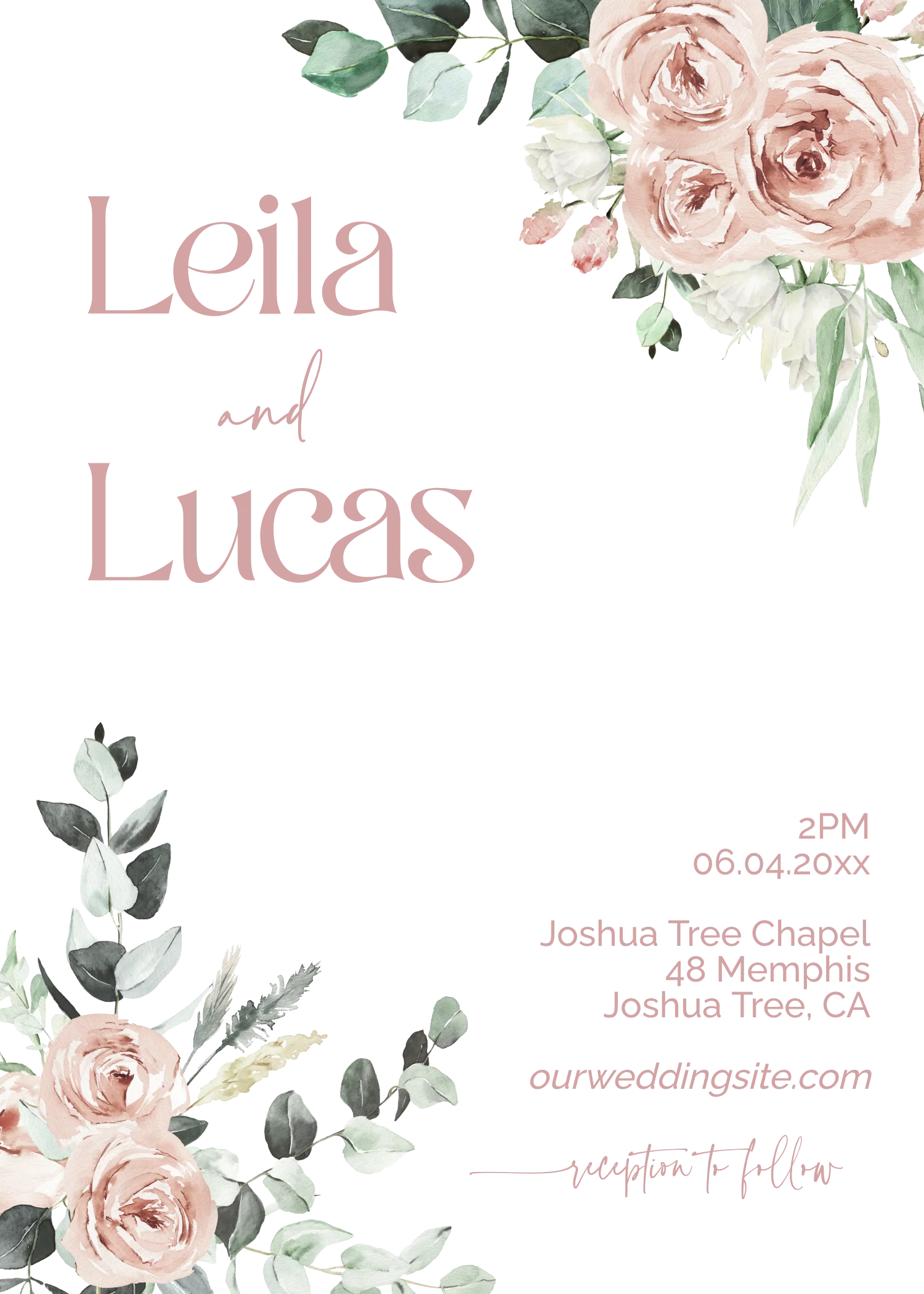 Blush and Cream Invitation Suite Template - 030 - Image 5