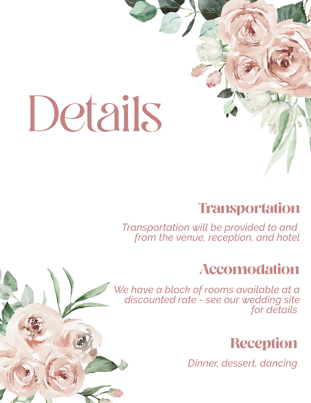 Blush and Cream Invitation Suite Template - 030 - Image 6