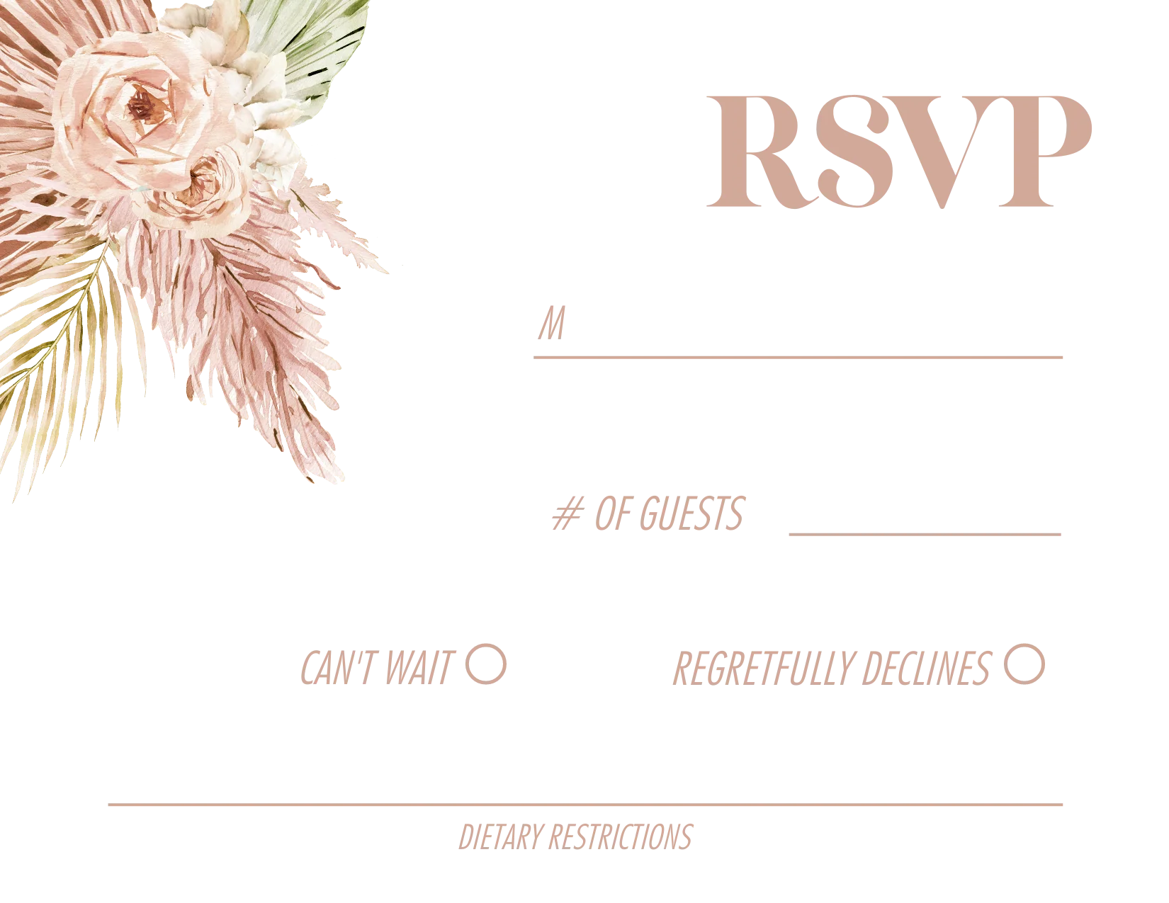 Bohemian Blush Invitation Suite Template - Image 9