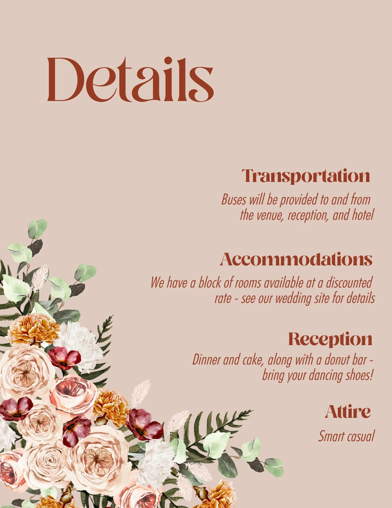 Canyon Rose Invitation Suite Template - 030 - Image 7