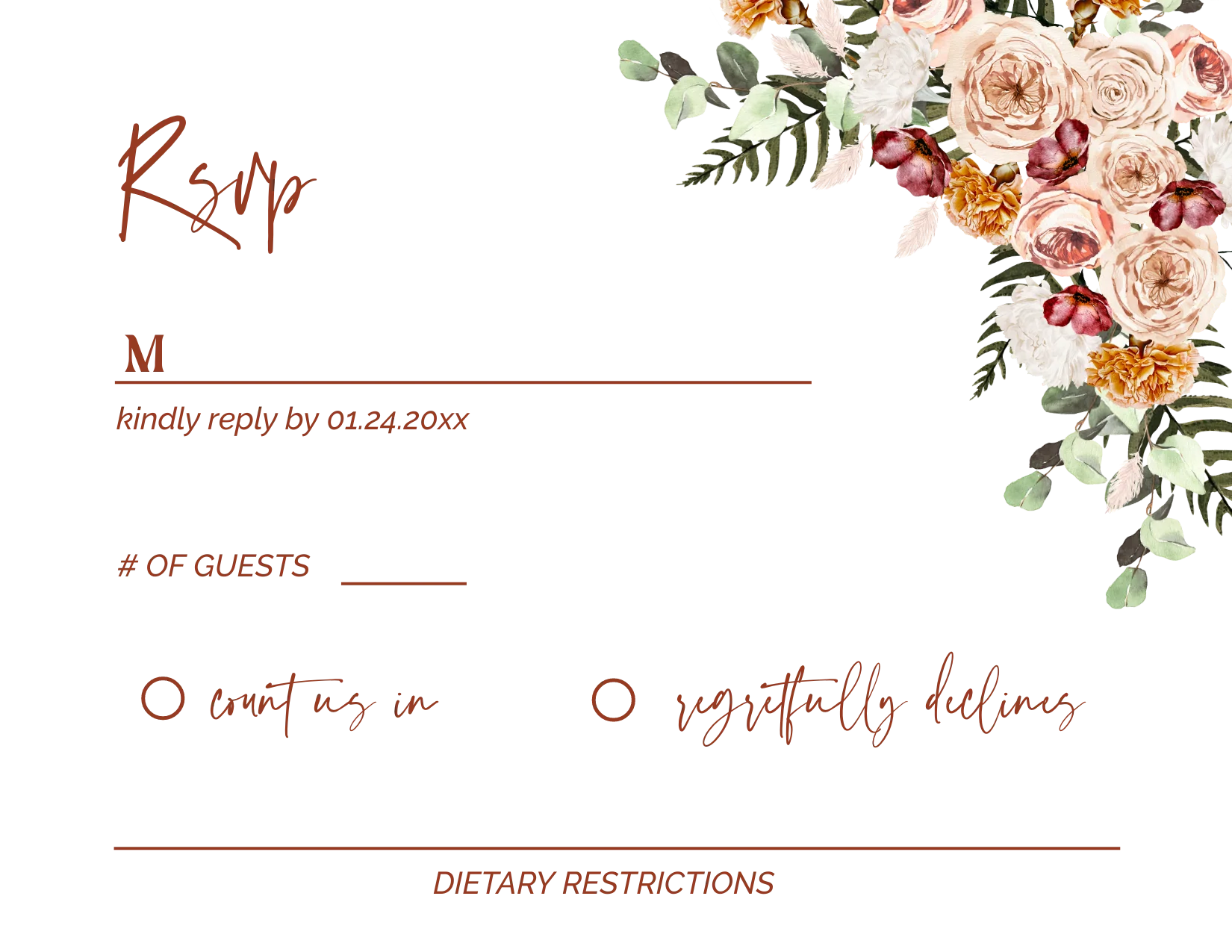 Canyon Rose Invitation Suite Template - 030 - Image 8