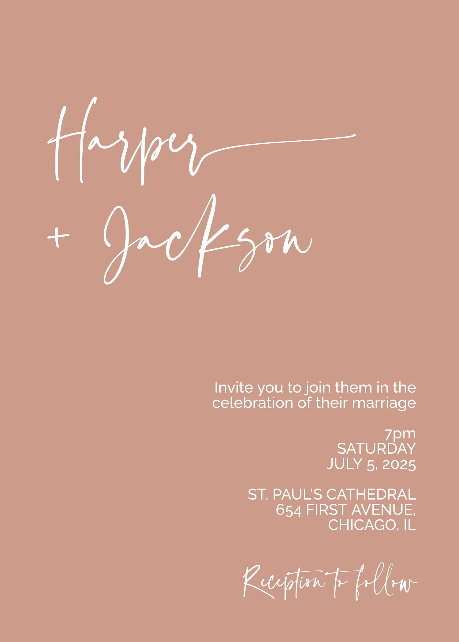 Canyon Rose Minimalist Invitation Suite Template - 025 - Image 5
