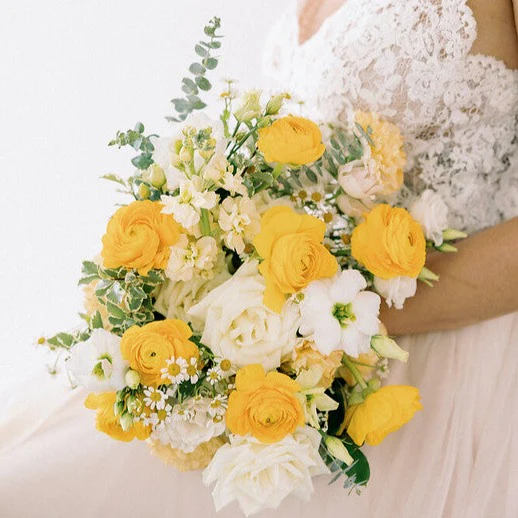Citrine Full DIY Bridal and 4-5 Bridesmaid Bouquets - Image 2