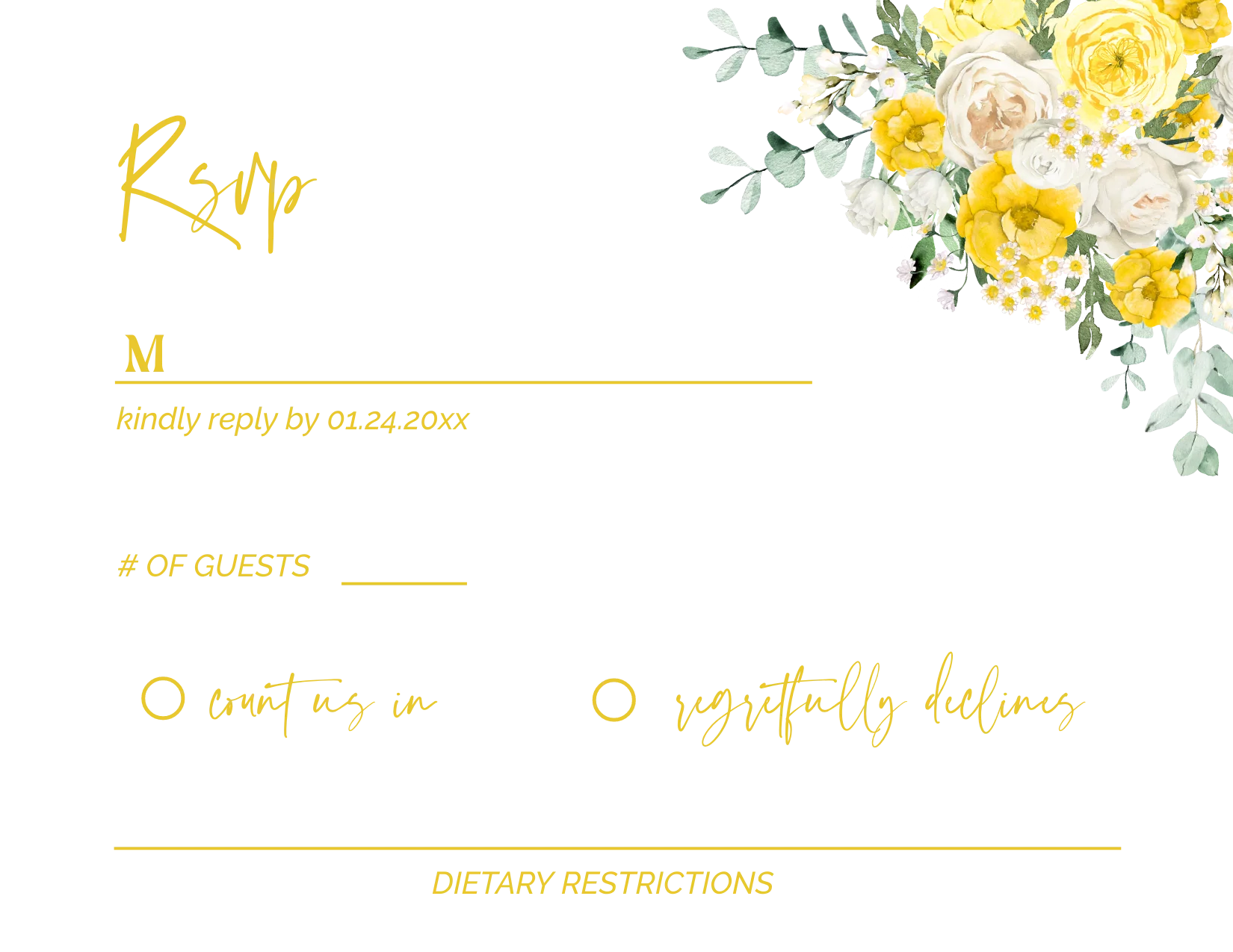 Citrine Invitation Suite Template - 030 - Image 9