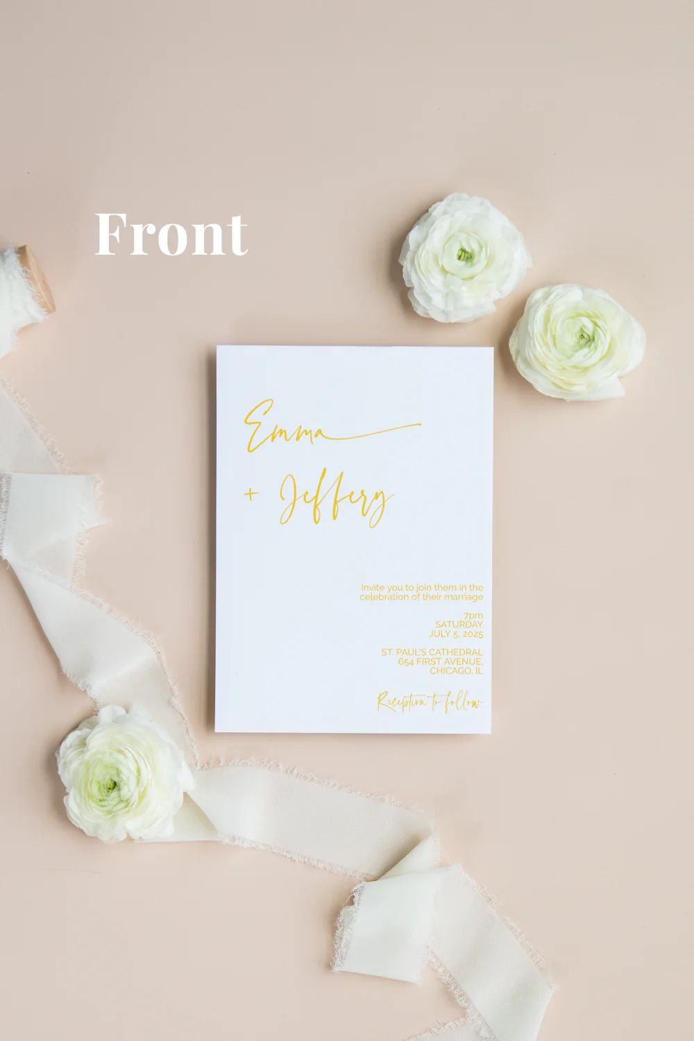 Citrine Minimalist Invitation Suite Template - 025 - Image 3