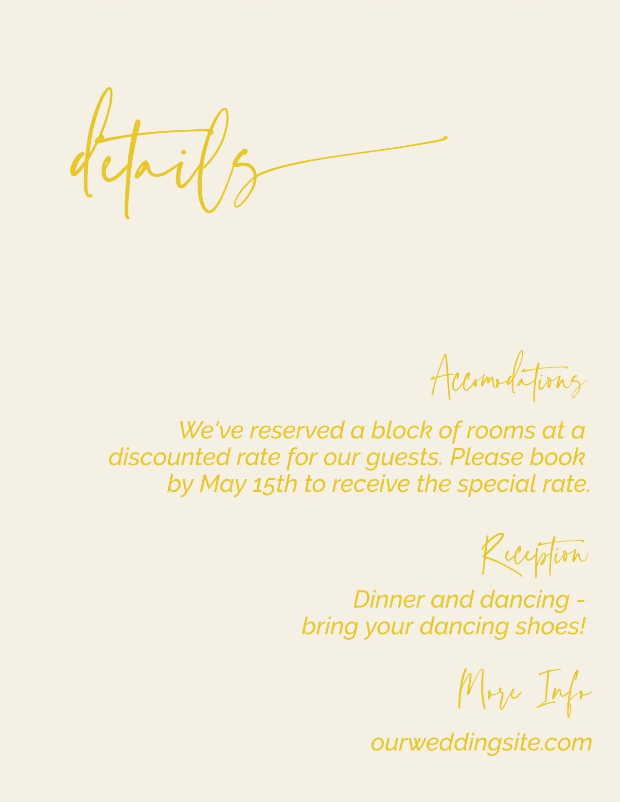 Citrine Minimalist Invitation Suite Template - 025 - Image 7