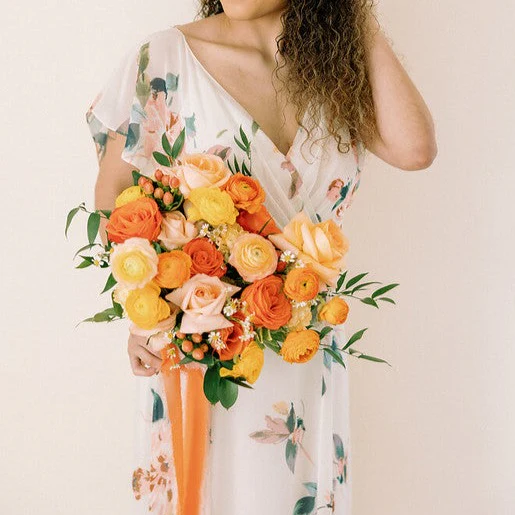 Citrus Crush Full DIY Bridal and 4-5 Bridesmaid Bouquets - Image 6
