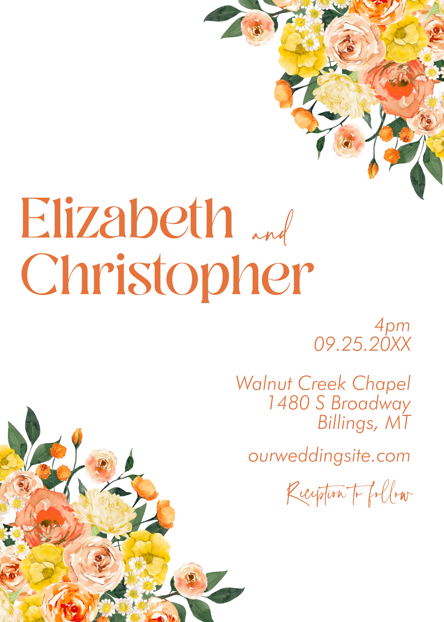 Citrus Crush Invitation Suite Template - 030 - Image 5