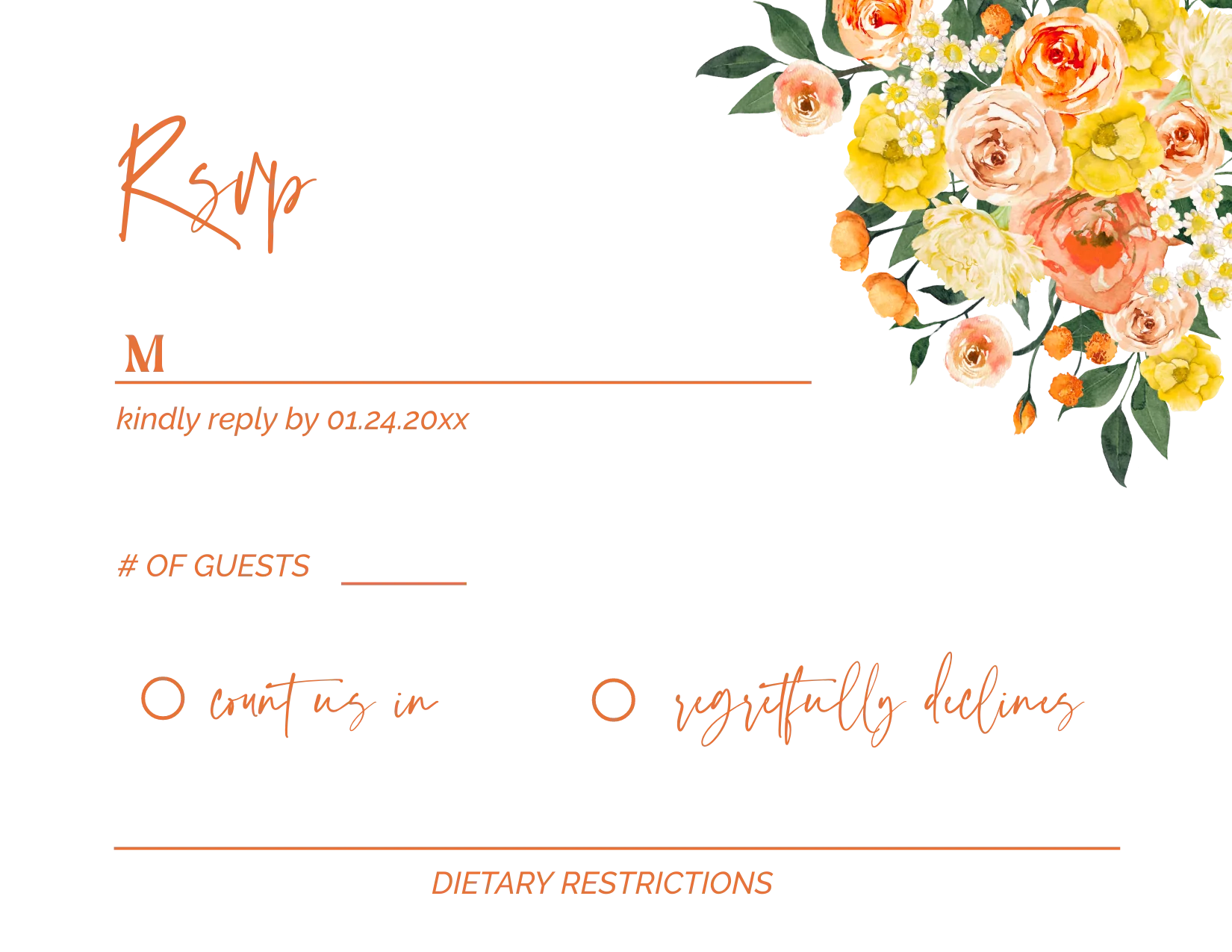 Citrus Crush Invitation Suite Template - 030 - Image 8