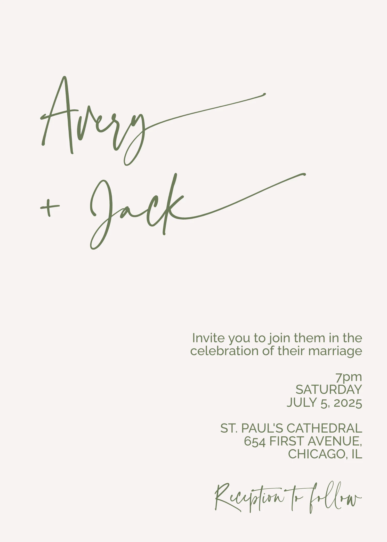 Classic Hydrangea Minimalist Invitation Suite Template - 025 - Image 5