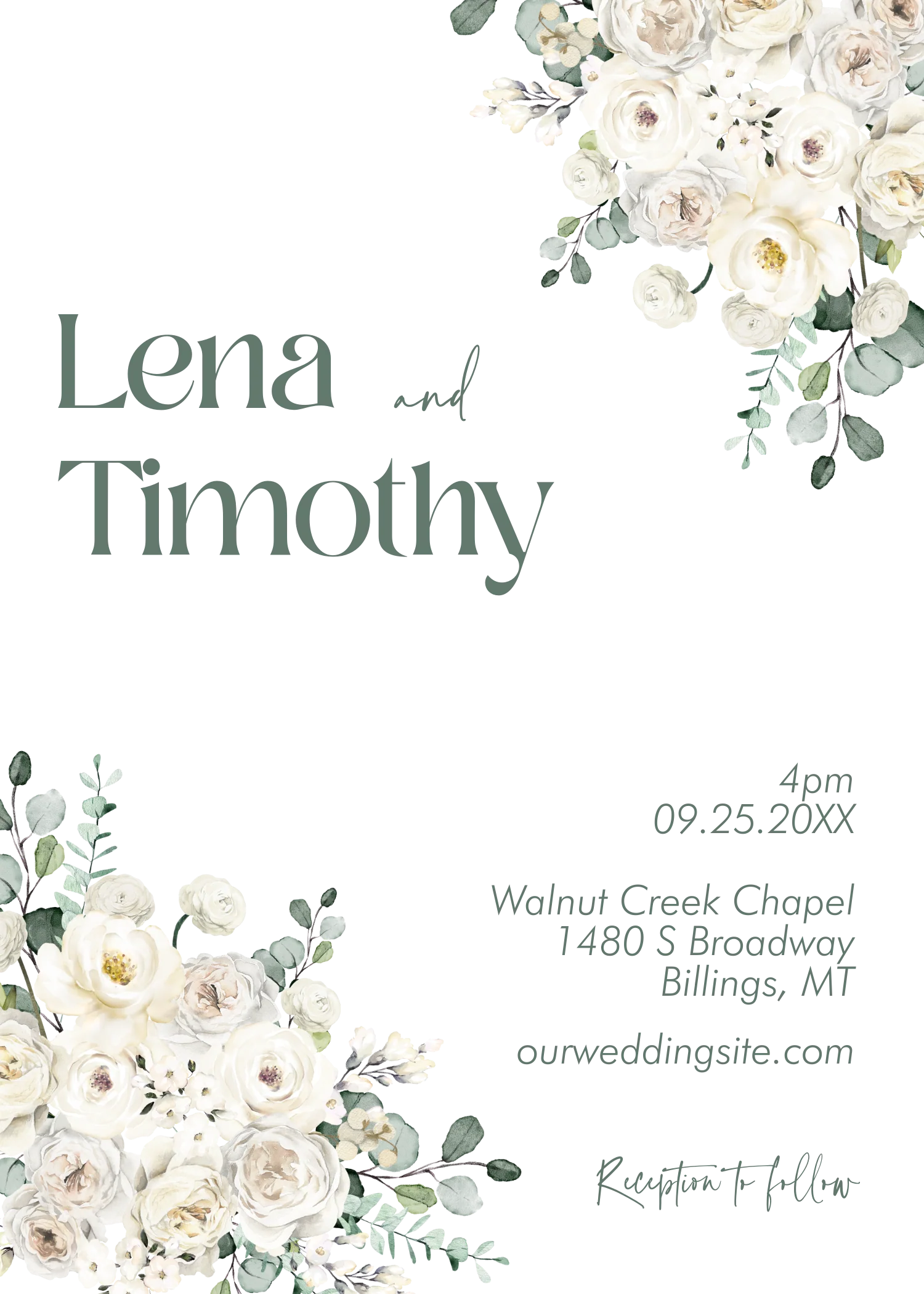Cream and Sage Invitation Suite Template - 031 - Image 5