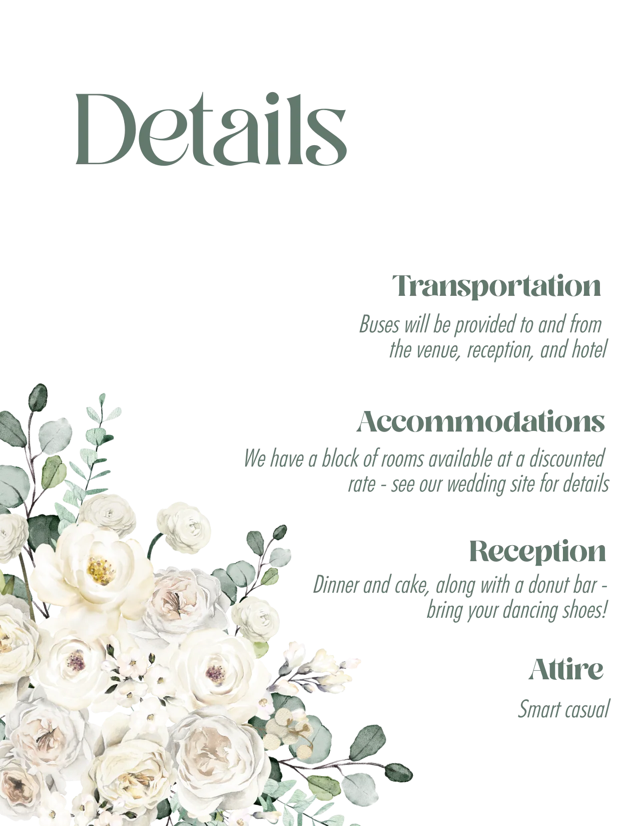 Cream and Sage Invitation Suite Template - 031 - Image 7