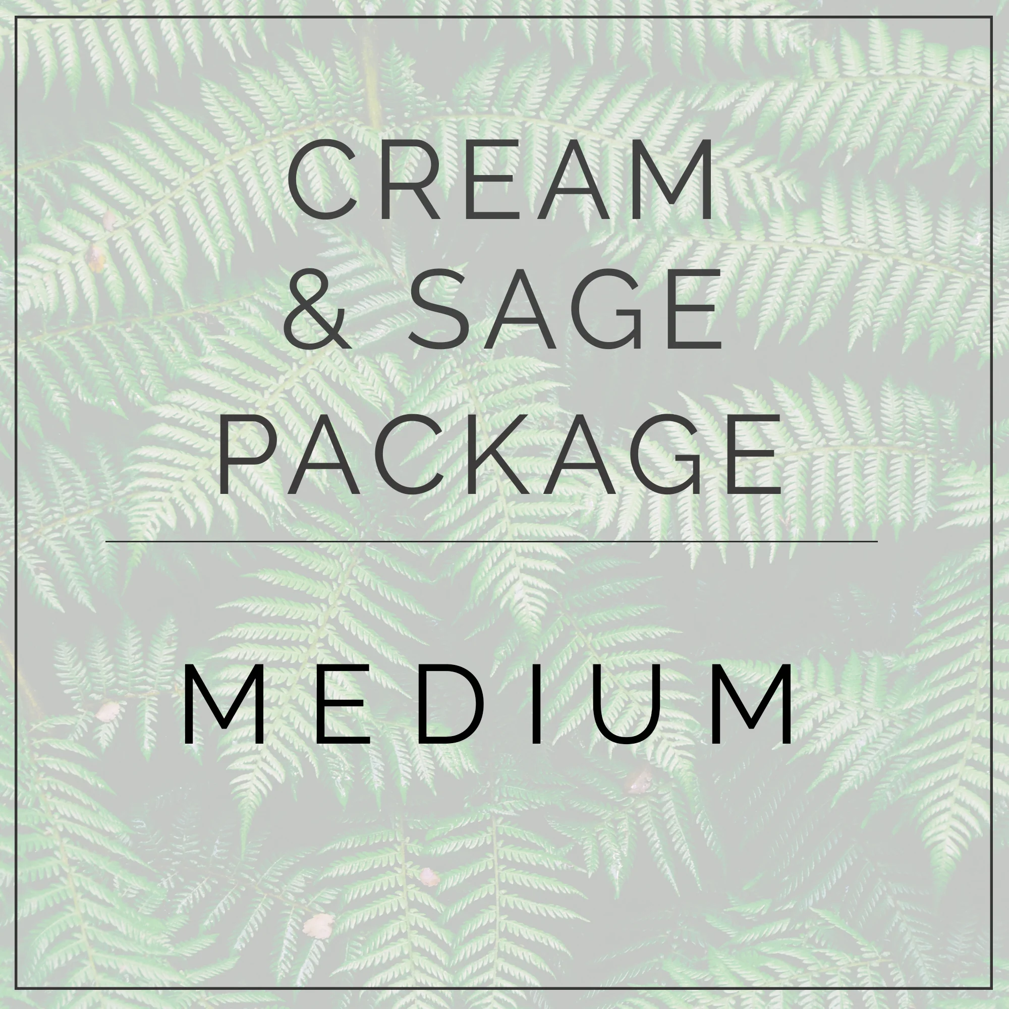 Cream and Sage Full DIY- Medium Package