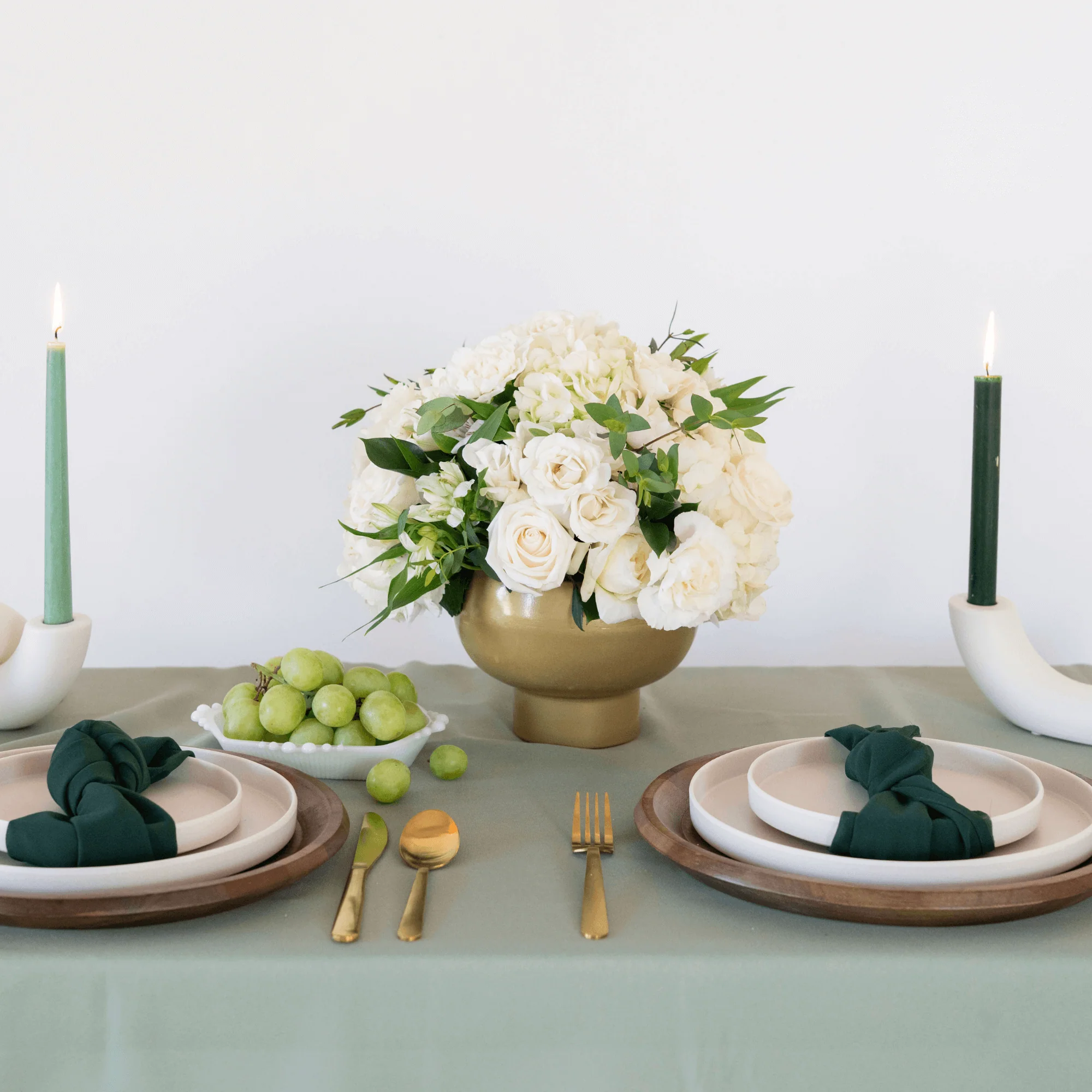 Cream and Sage Premade Plus - 8 Centerpieces