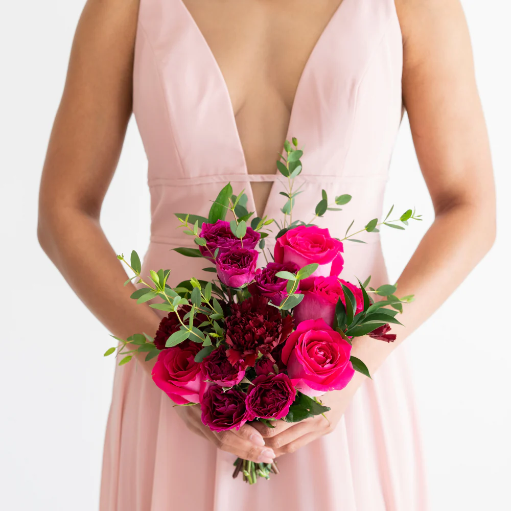 Deep Pink Bridesmaid Bouquet