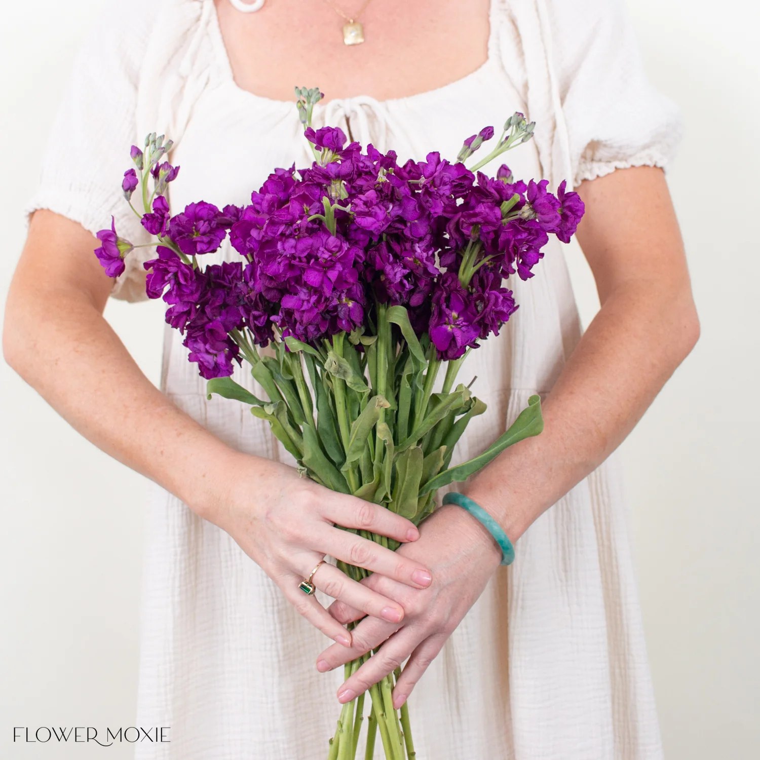 Dark Purple Stock Flower - Image 5