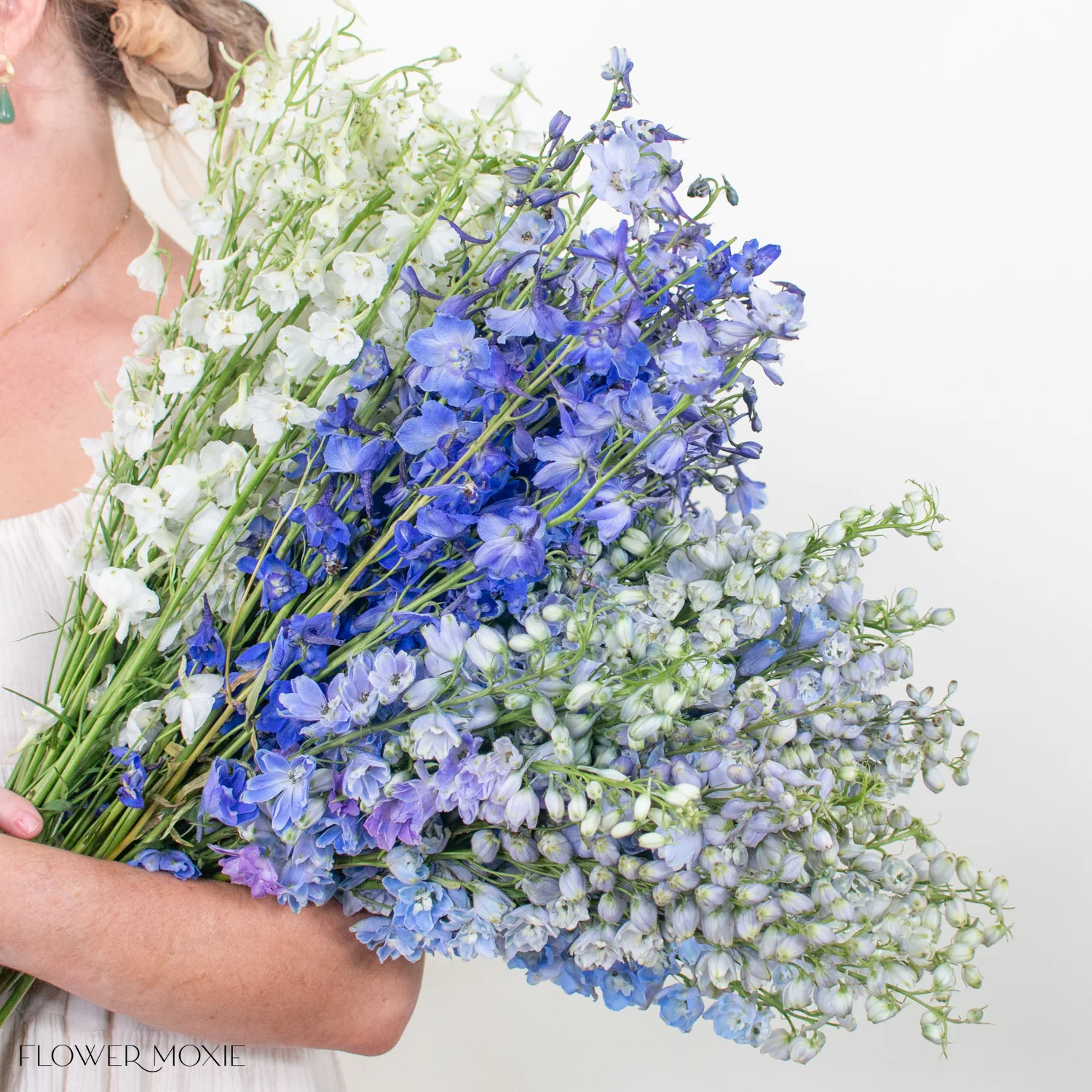 White and Blue Delphinium Mixed Box - Image 3