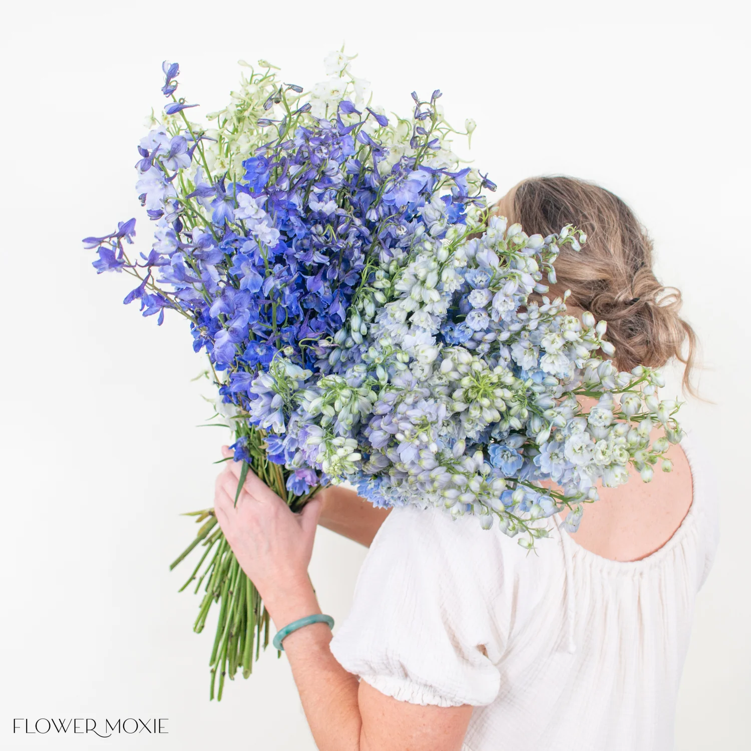 White and Blue Delphinium Mixed Box - Image 4