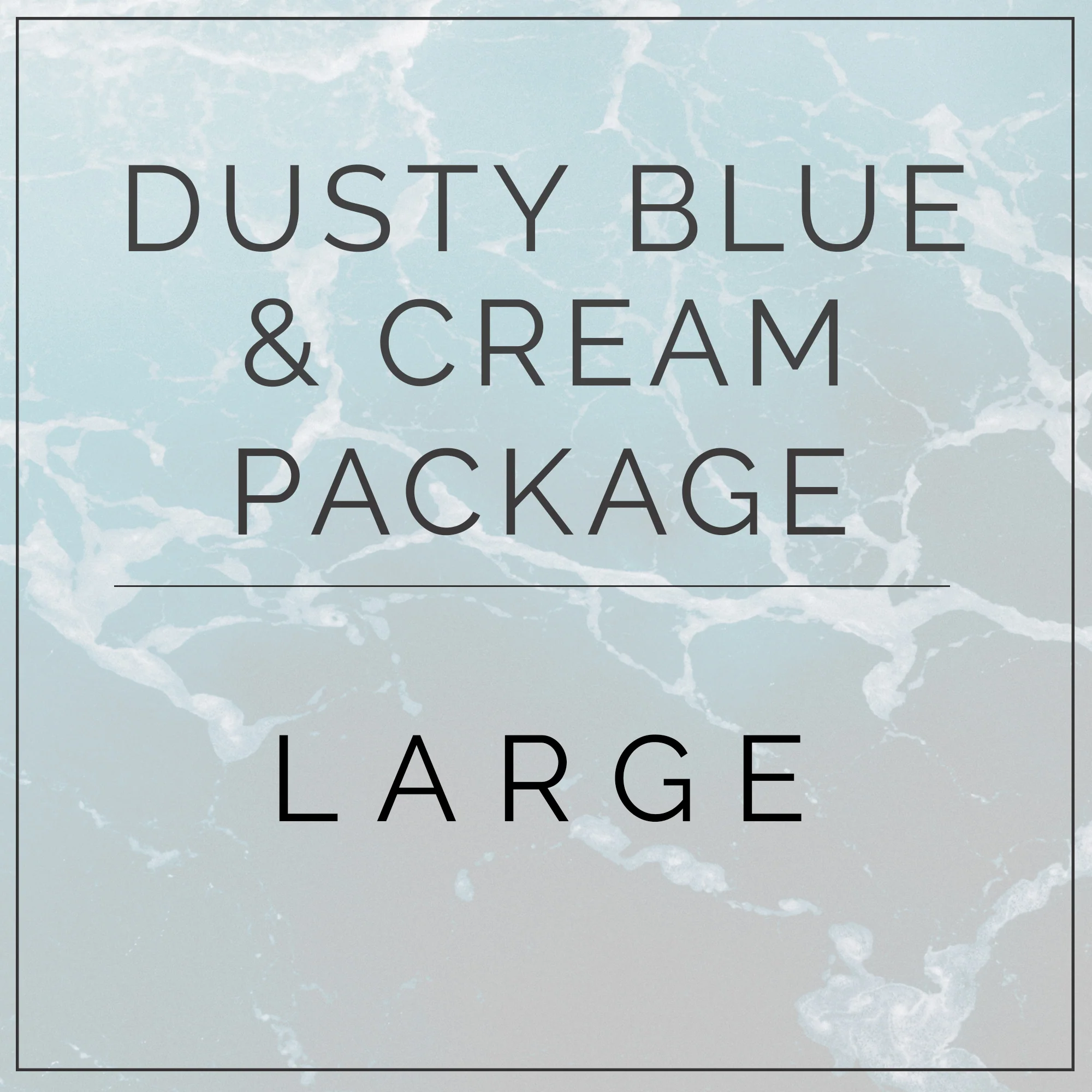Dusty Blue and Cream Full DIY- Large Package