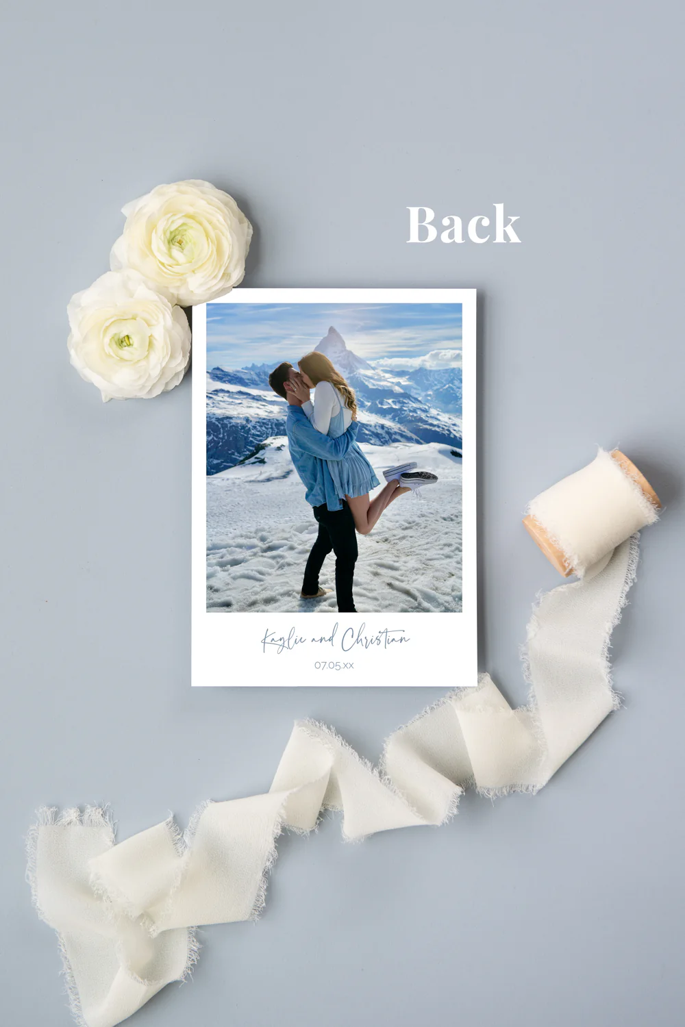 Dusty Blue and Cream Minimalist Invitation Suite Template - 025 - Image 3