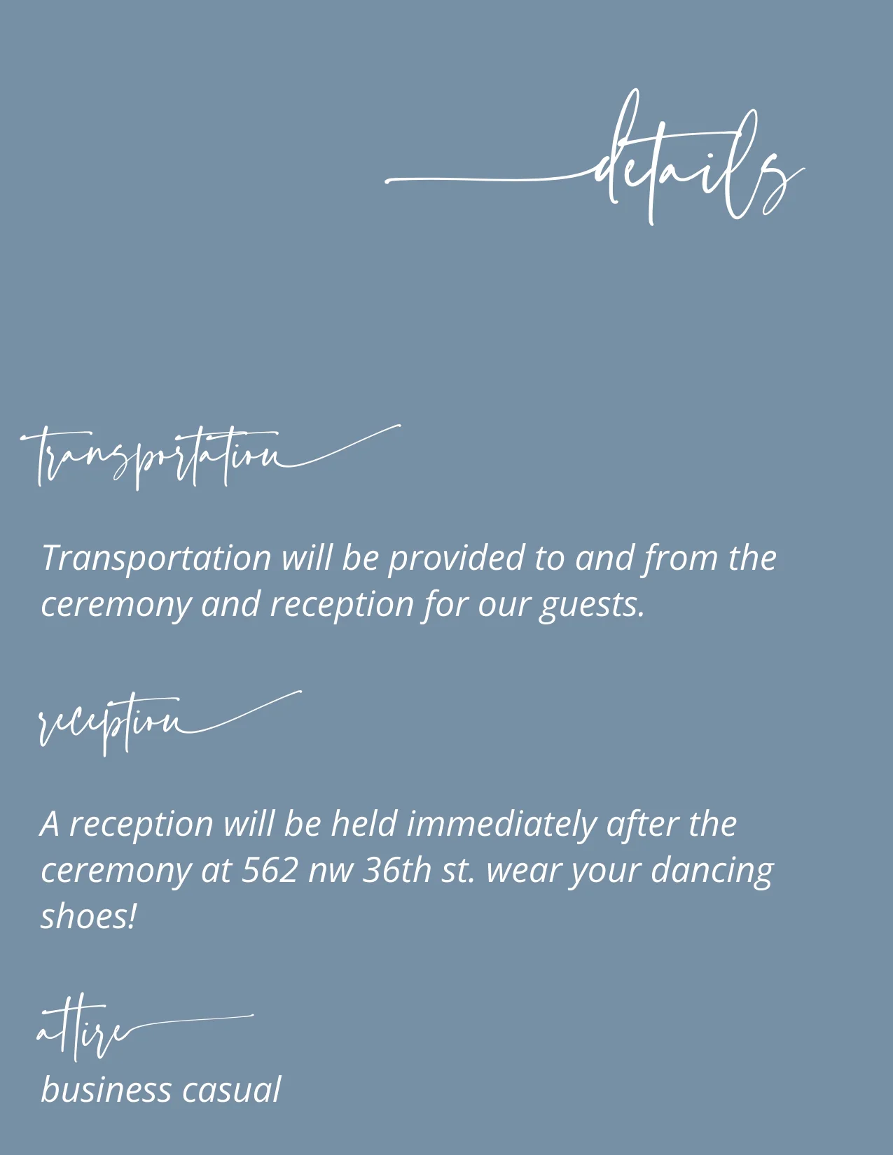 Dusty Blue and Cream Minimalist Invitation Suite Template - 026 - Image 7