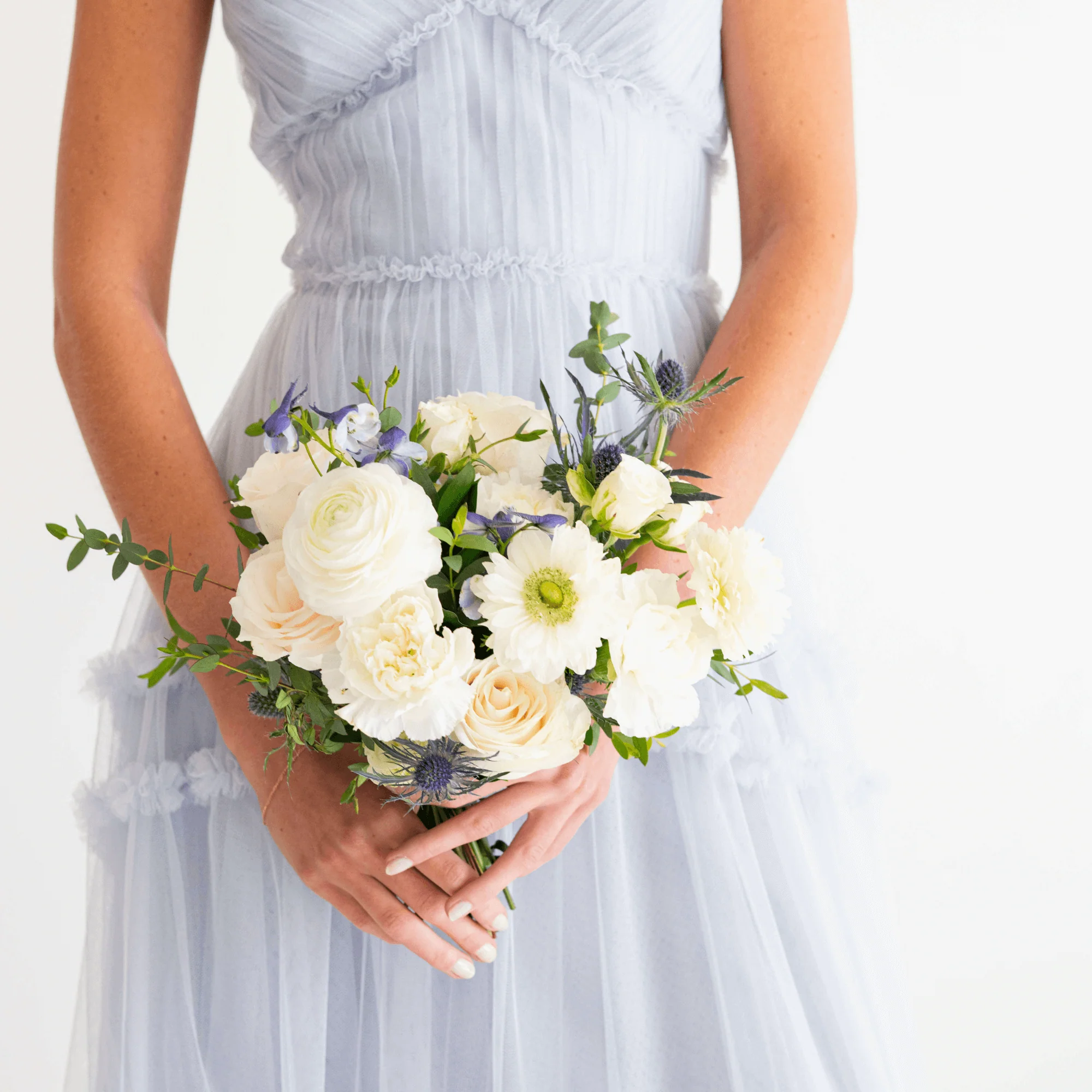 Dusty Blue and Cream Premade Plus - 6 Maids