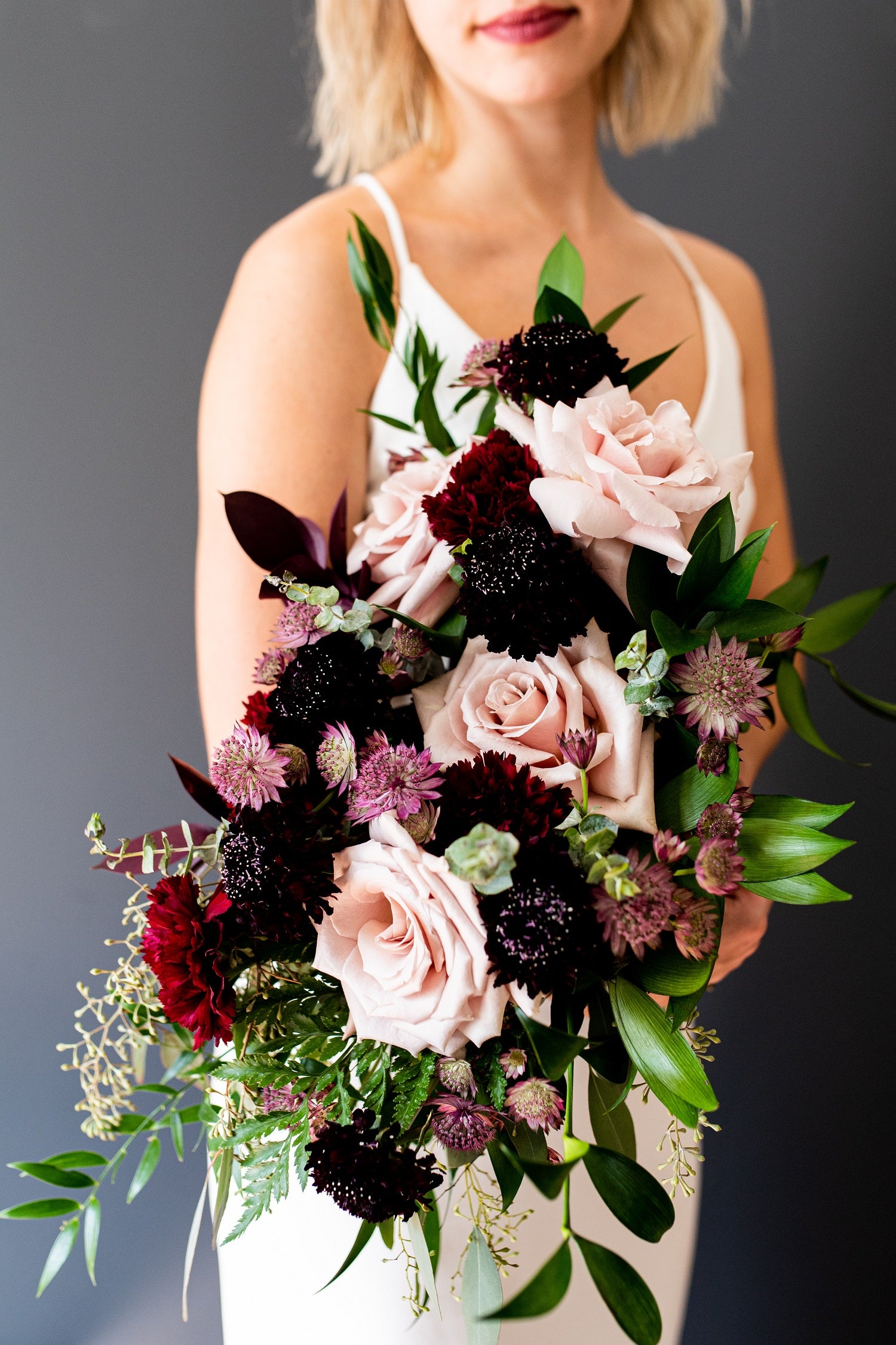 Dusty Rose and Marsala Full DIY Bridal Bouquet and 4-5 Maids or Centerpieces - Image 2