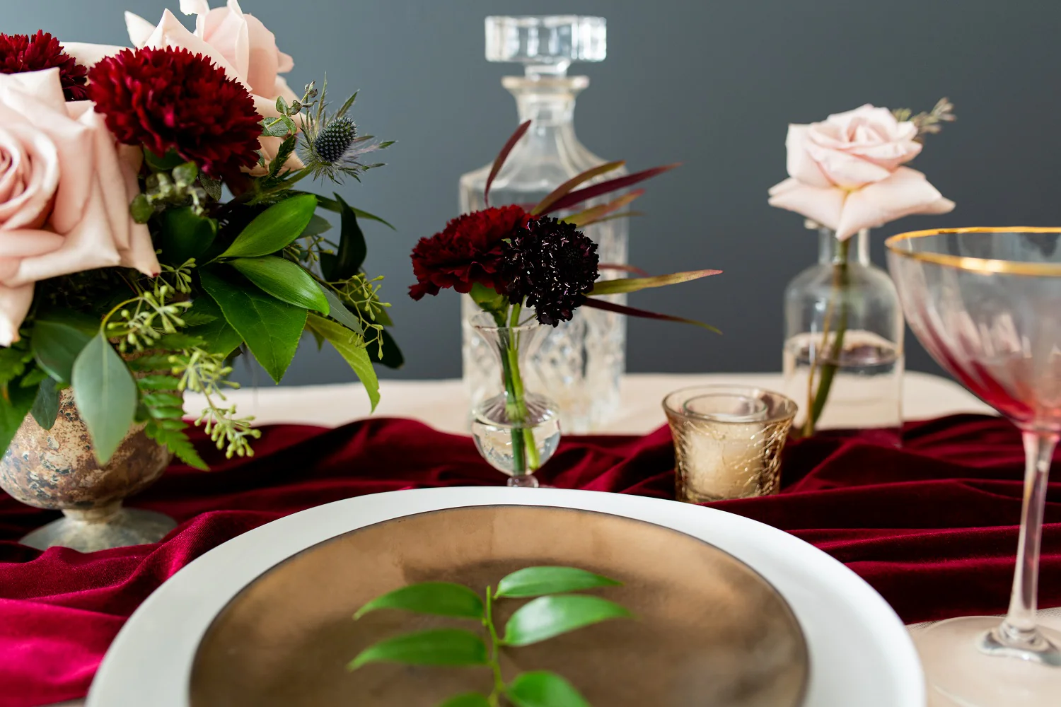 Dusty Rose and Marsala Full DIYCenterpiece Set - Image 5