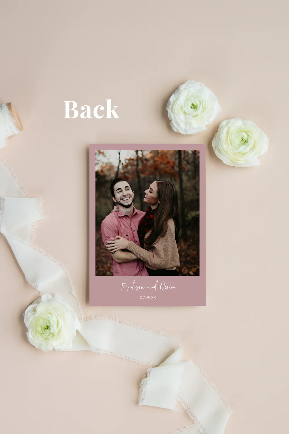 Dusty Rose and Marsala Minimalist Invitation Suite Template - 025 - Image 3
