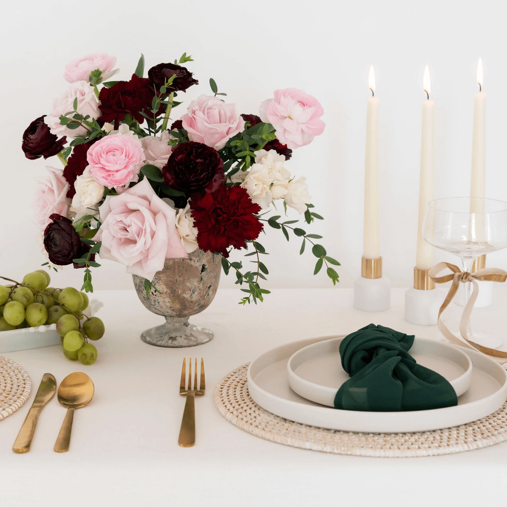 Dusty Rose and Marsala Premade Plus - 8 Centerpieces