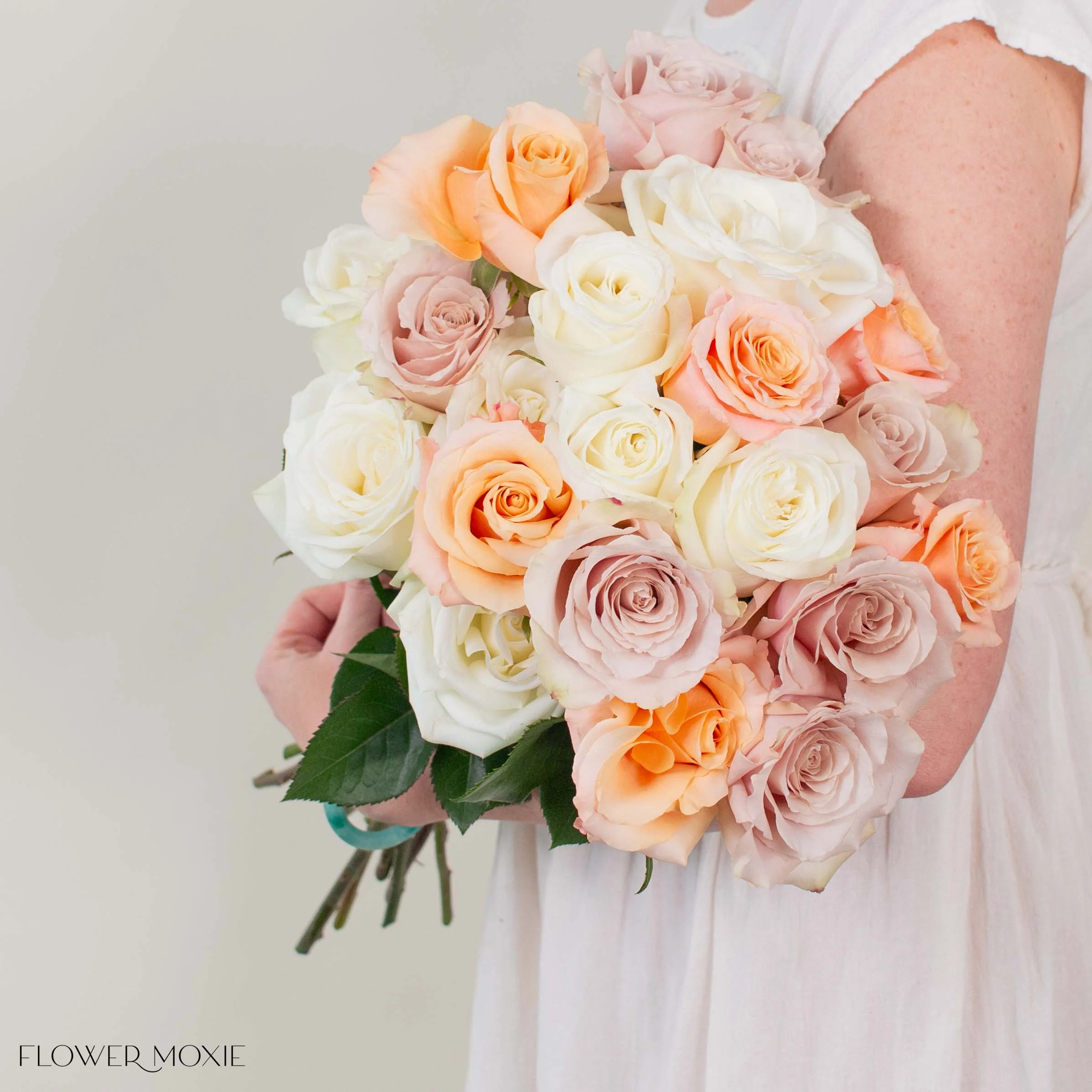 Dusty Peach Rose Mix