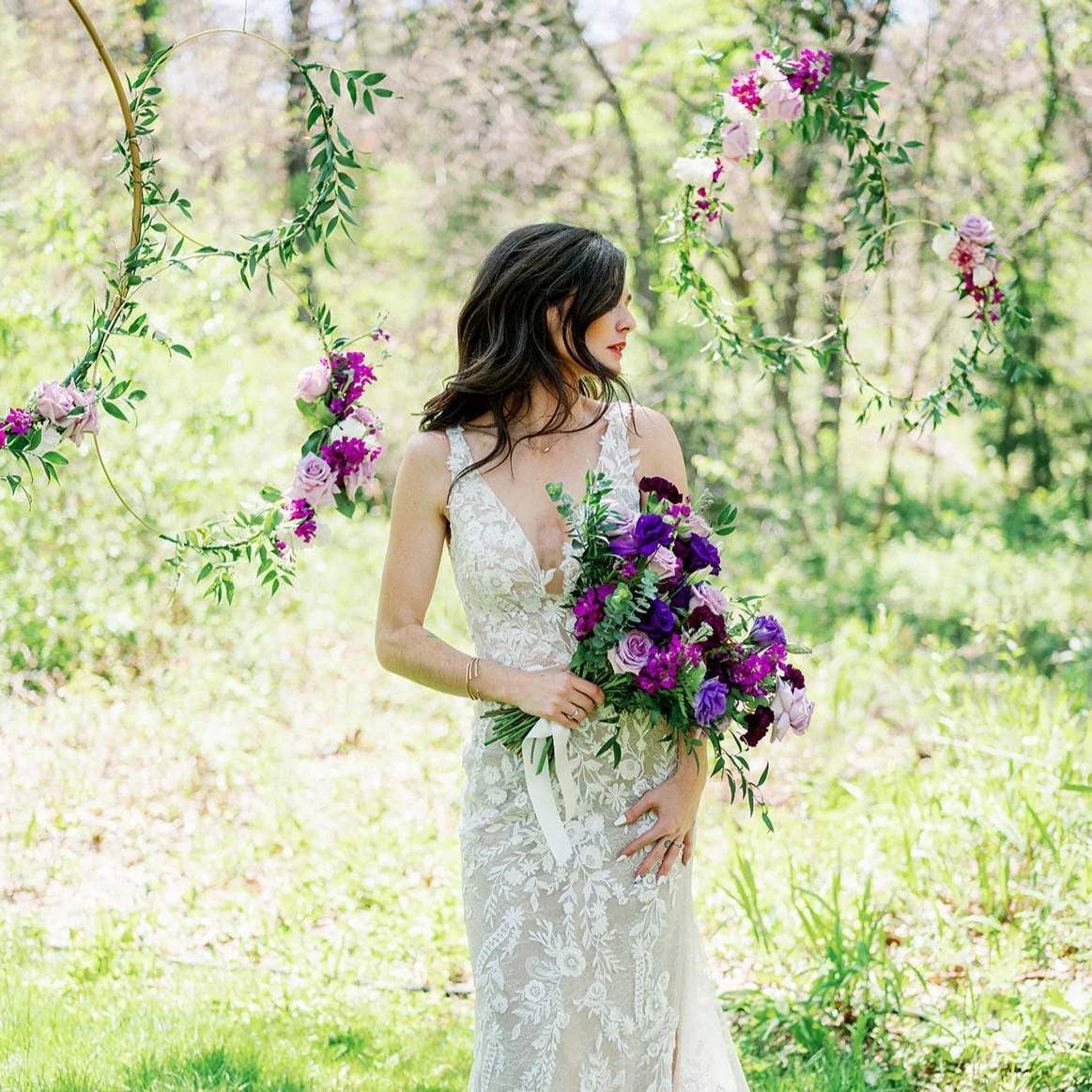 Eggplant and Lavender Full DIY Bridal and 4-5 Bridesmaid Bouquets - Image 4