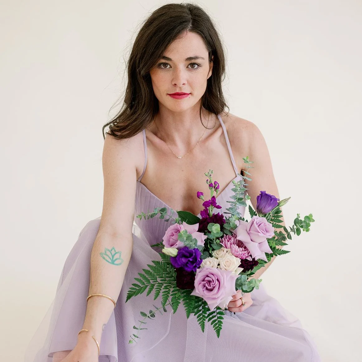 Eggplant and Lavender Full DIY Bridal and 4-5 Bridesmaid Bouquets - Image 6