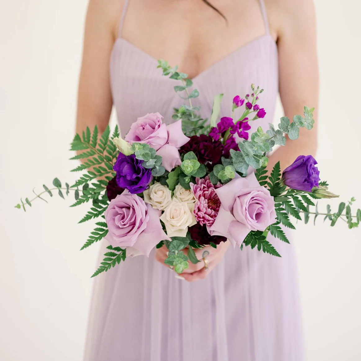 Eggplant and Lavender Full DIY Bridal and 4-5 Bridesmaid Bouquets - Image 7