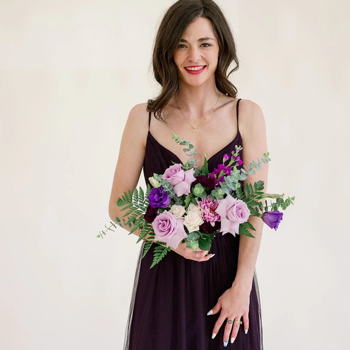 Eggplant and Lavender Full DIY Bridesmaid Bouquets - Makes 5-6