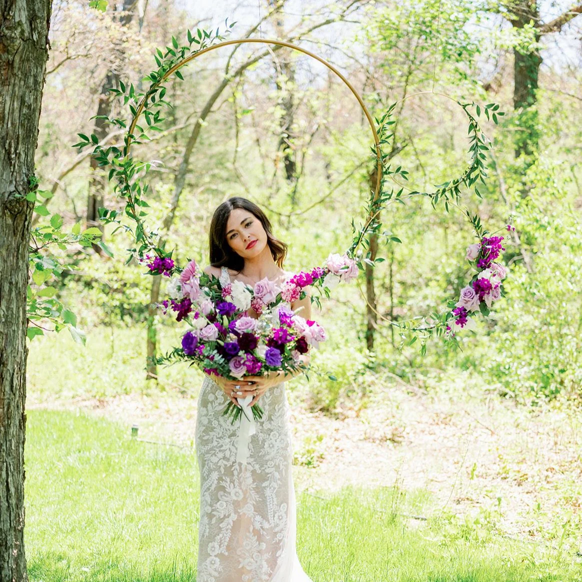 Eggplant and Lavender Ceremony Flowers