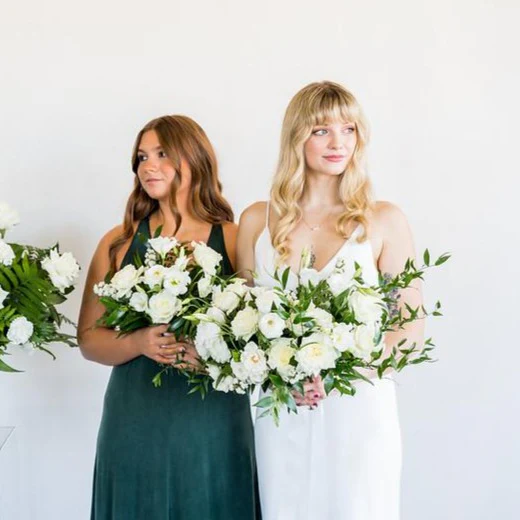 Emerald and Cream Full DIY Bridal and 4-5 Bridesmaid Bouquets - Image 3