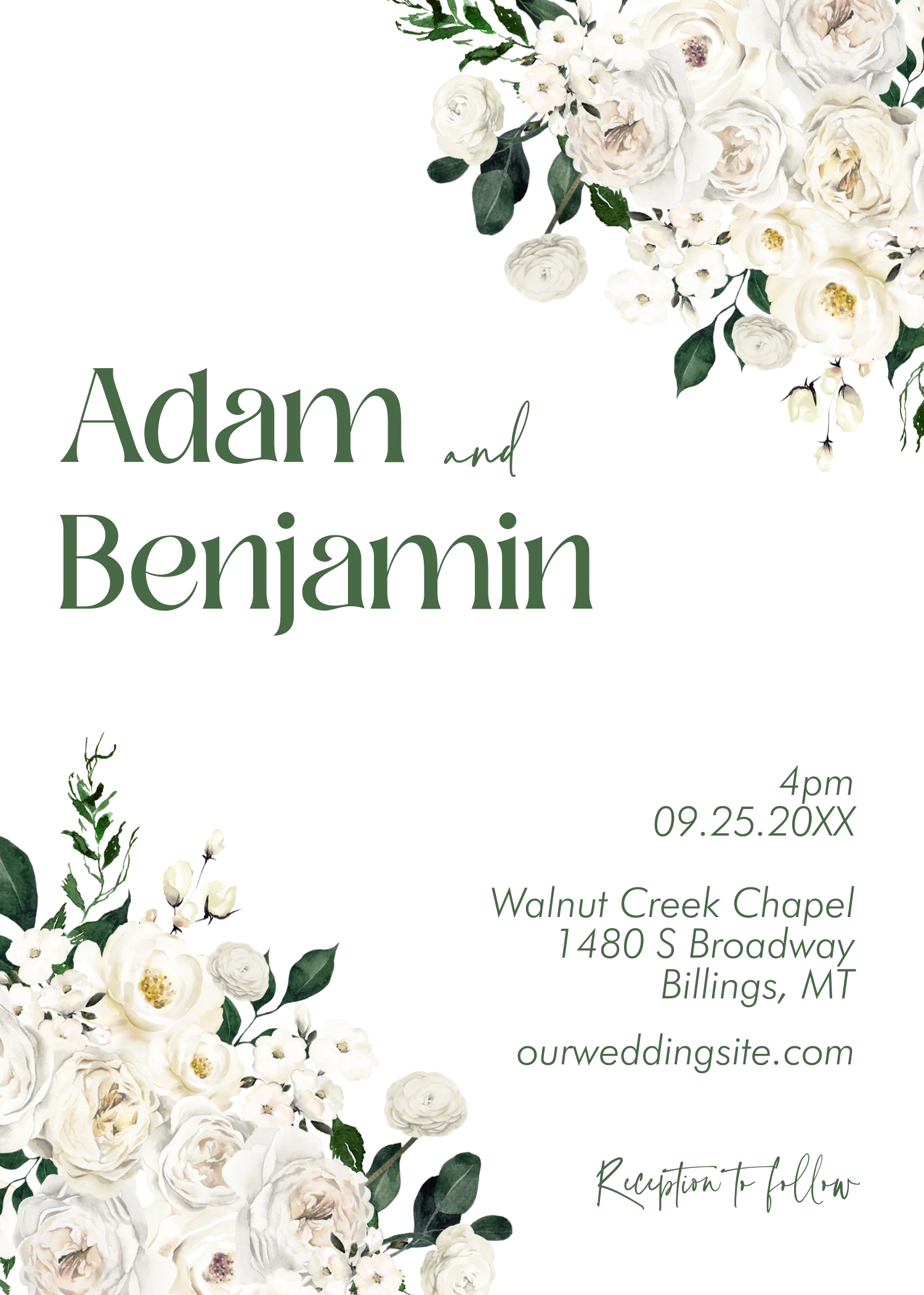 Emerald and Cream Invitation Suite Template - 031 - Image 5