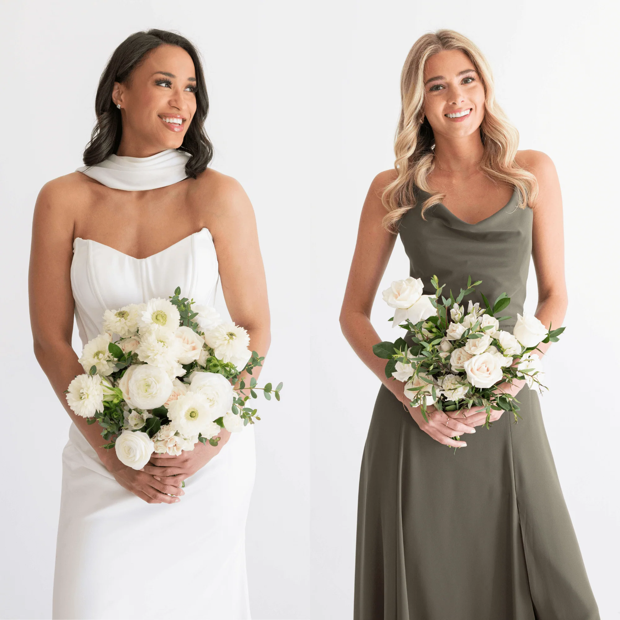 Emerald and Cream Premade  Plus - Bridal + 5 Maids