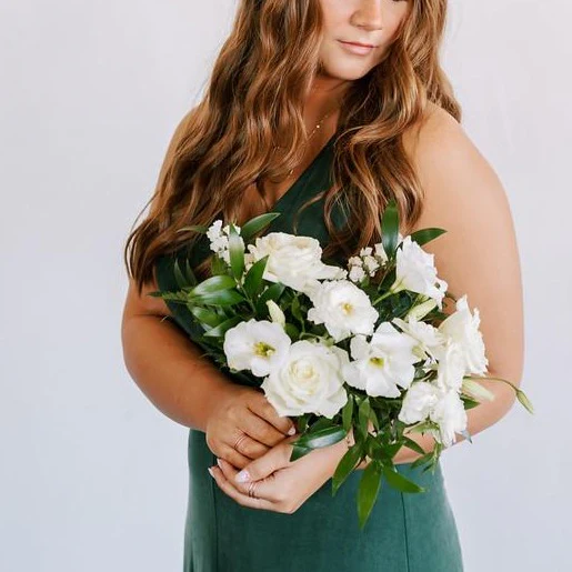 Emerald and Cream Full DIY Bridal and 4-5 Bridesmaid Bouquets - Image 4