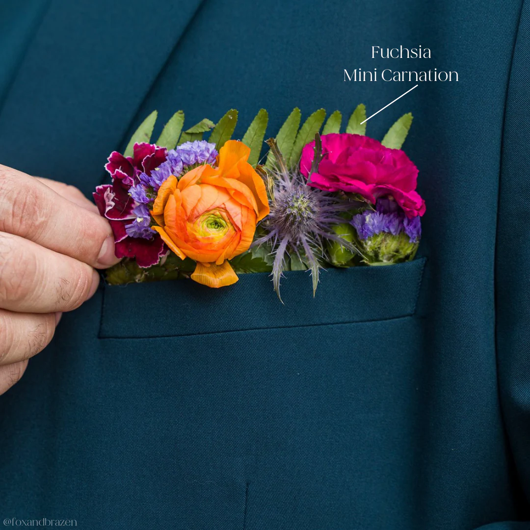 Fuchsia Mini Carnation Flower - Image 5