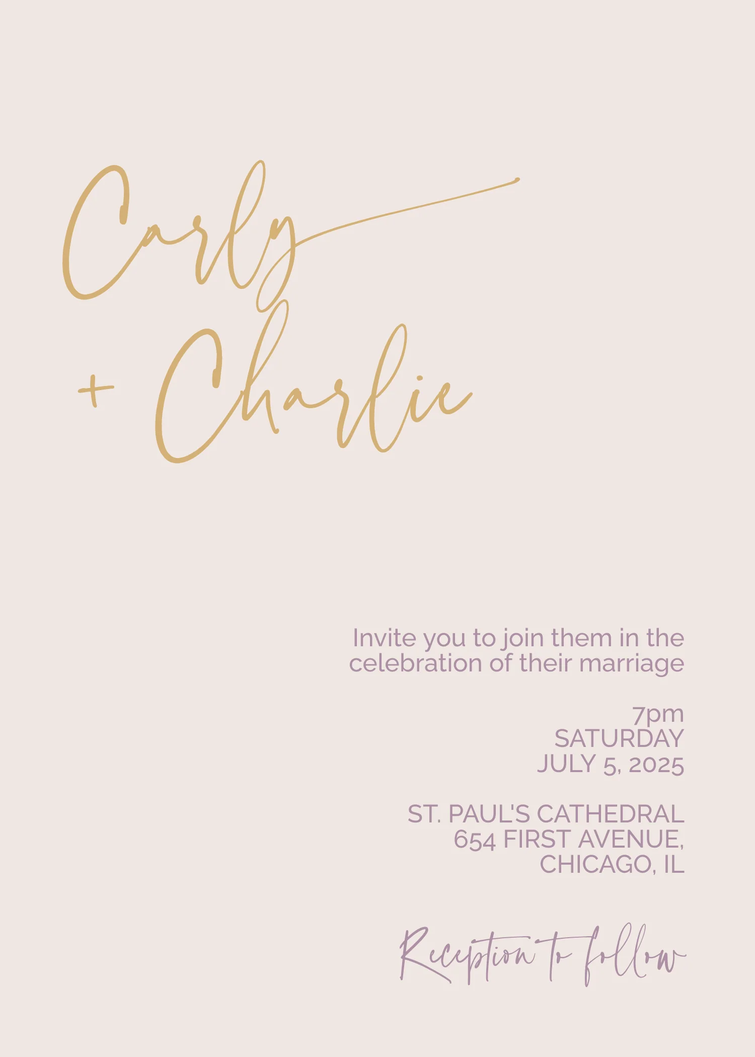 Golden Hour Minimalist Invitation Suite Template - 025 - Image 5